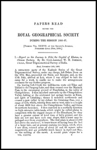 Report on his journey to Ilchí, the capital of Khotan, in Chinese Tartary